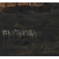 Tür, die einzige (Detail) | 2021<br>Eitempera, Wachs, Pigment, Ölstift, auf Leinwand<br>100 x 110 cm