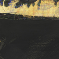 Nachtgarten (Detail) | 2023<br>Eitempera, Ölpastellkreide, Buntstifte, auf Leinwand<br>100 x 110 cm