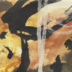 Mit Flügeln an den Armen (Leporello, Detail) | 2023<br>Aquarell, Tusche, Ölstift, Leinöl, auf Bütten<br>ca. 32 x 370 cm
