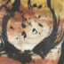 Auf Sternenbahnen (Leporello, Detail) | 2023<br>Aquarell, Tusche, Leinöl, auf handgeschöpftem Papier<br>ca. 32 x 370 cm
