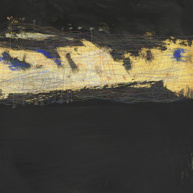 Nachtgarten (Detail) | 2023<br>Eitempera, Ölpastellkreide, Buntstifte, auf Leinwand<br>100 x 110 cm