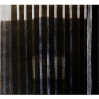 Hinterm Zaun (2) | 2011<br>Eitempera, Ölpastellkreide, Öl, Verbandstoff, auf Jute<br>110 x 120 cm<br>Foto: Fotostudio Helga