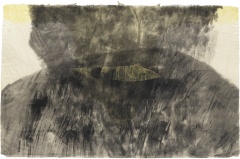 aus der Serie: Garten (Teresa) | 2019<br>Tusche, Leinöl, Collage auf Bütten<br>62 x 98 cm